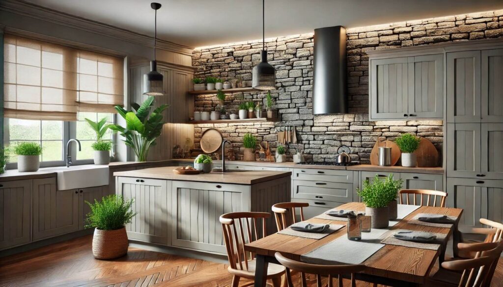 Stone accent walls in unexpected places