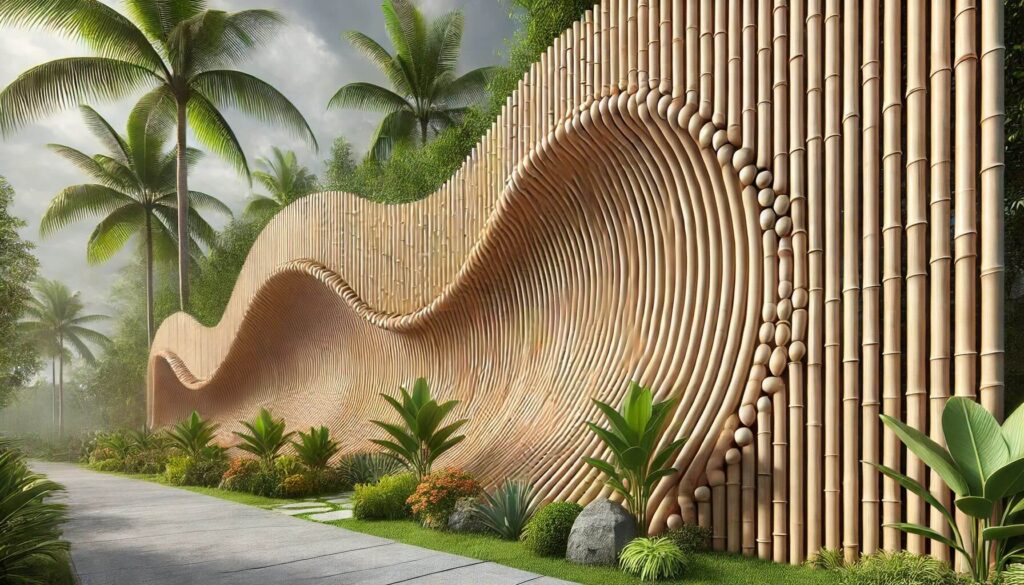 Bamboo Wave Screen curved fence design