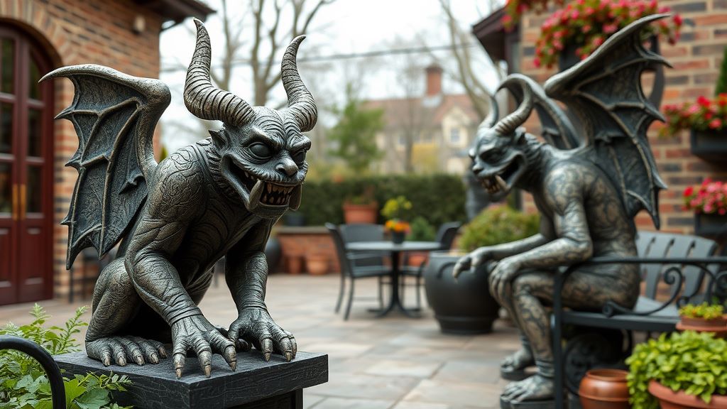 Gargoyles and grotesques are iconic gothic elements