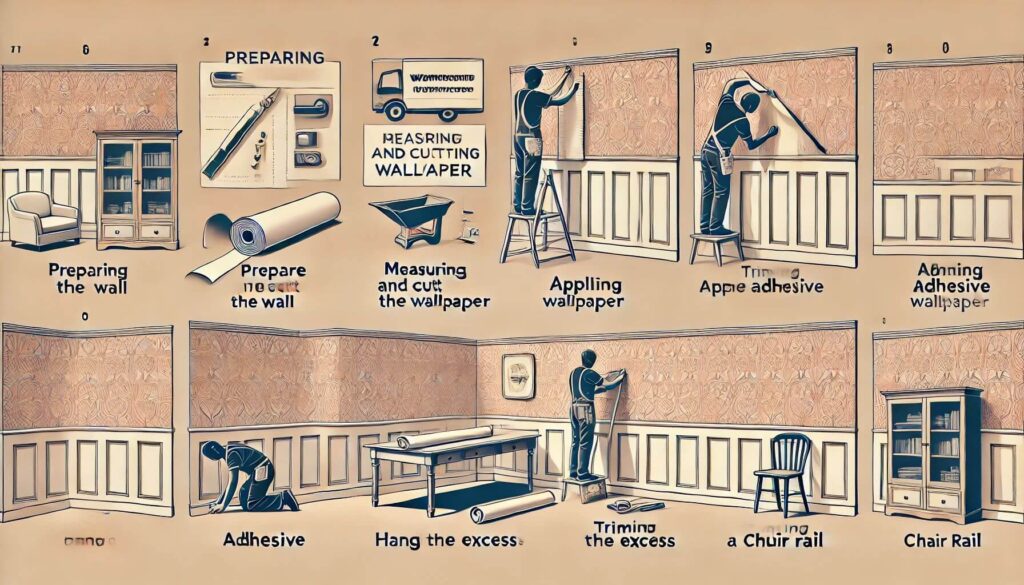 How to Install Wainscoting Wallpaper