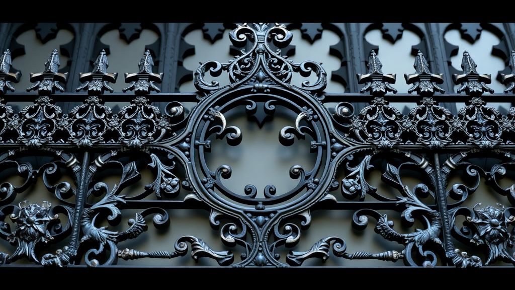 Intricate metalwork is another hallmark of gothic design