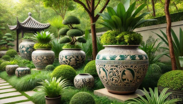 Large Oriental Plant Pots