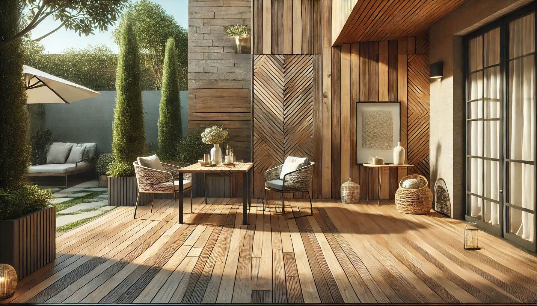 Low Maintenance Deck Tiles That Look Like Wood Flooring