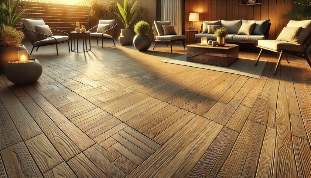 Low Maintenance Deck Tiles That Look Like Wood floor