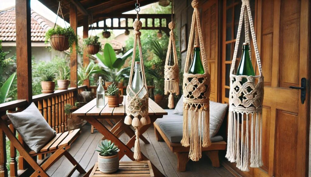 Macrame Bottle Holders Your Porch Bohemian Style