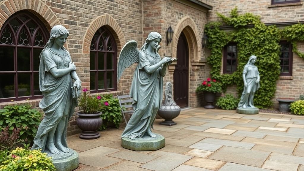 Statues can add a lot of character to your gothic patio