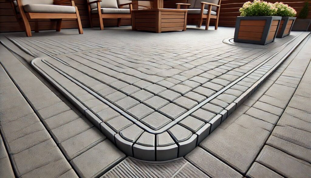 What are interlocking patio tiles edge pieces