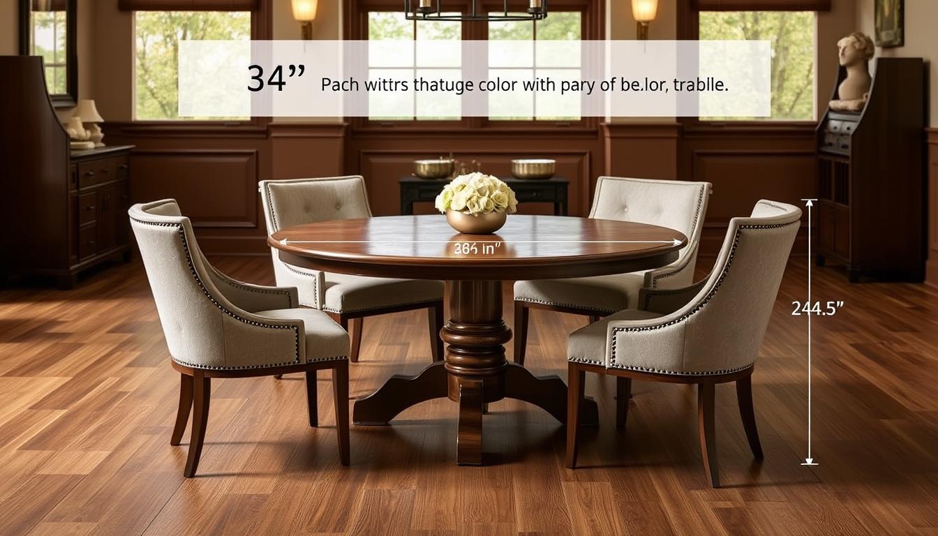 60 inch round table with 24.5 wide chairs