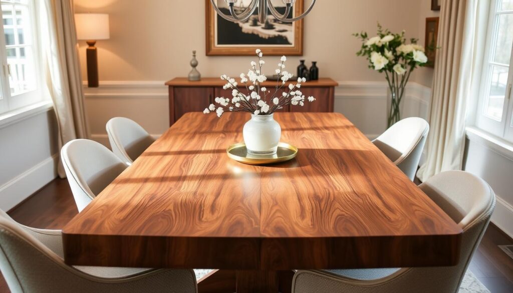 60-inch walnut dining table