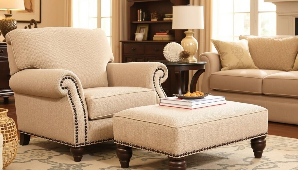 Ashley Furniture chair and a half with ottoman