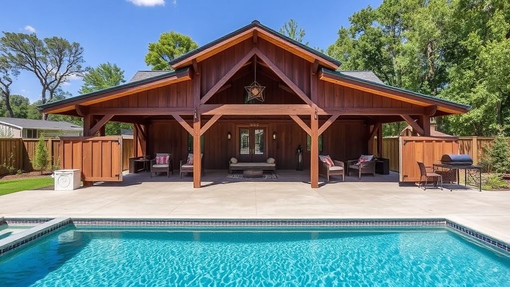 Barn pool house to complement your backyard