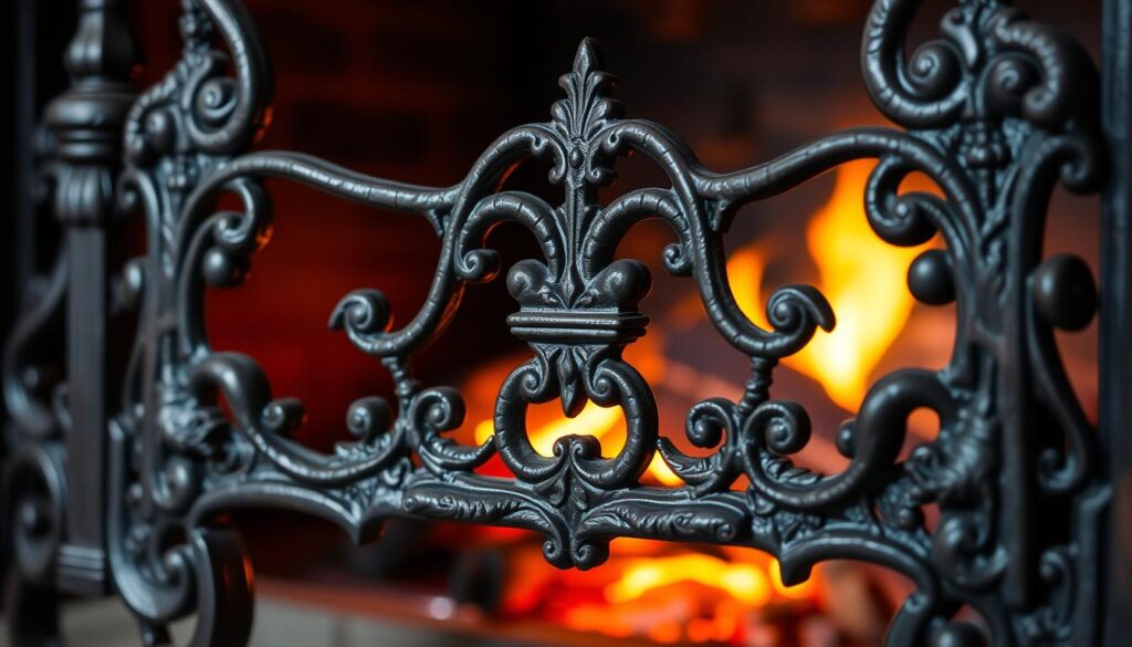 Cast iron fireplace grate