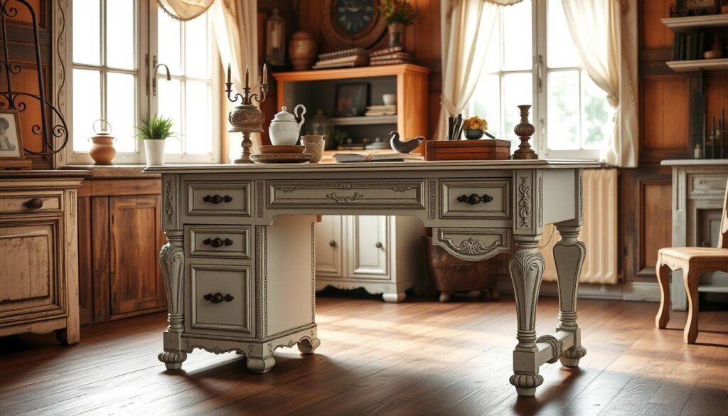 French country desk provincial white