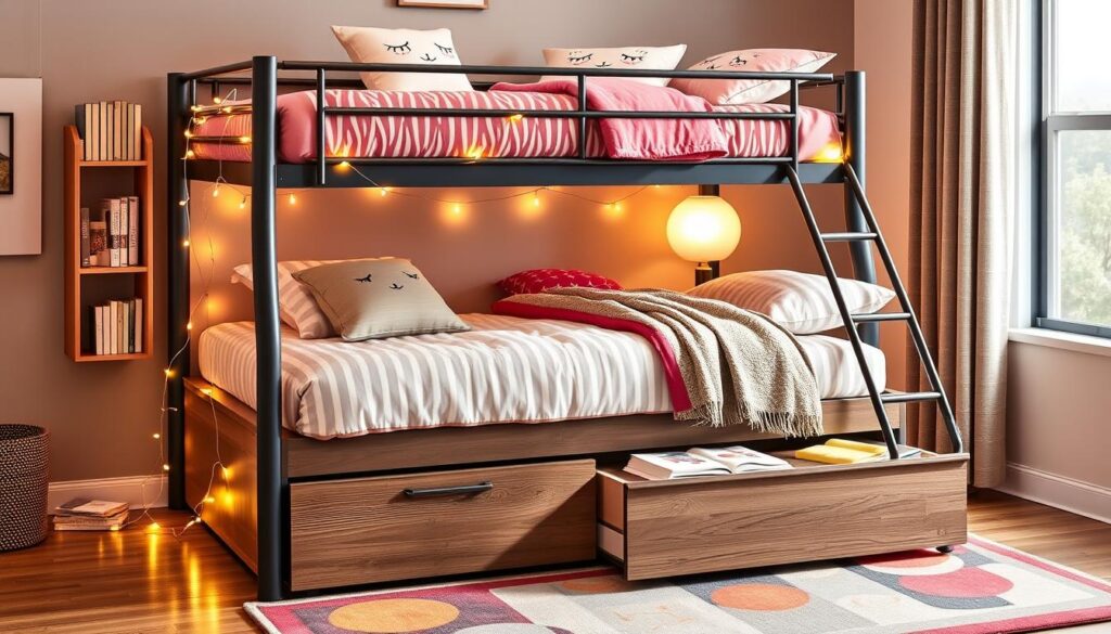 Full over queen bunk bed accessories