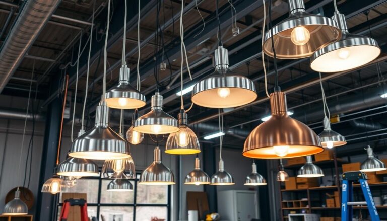 Industrial pendant light installation