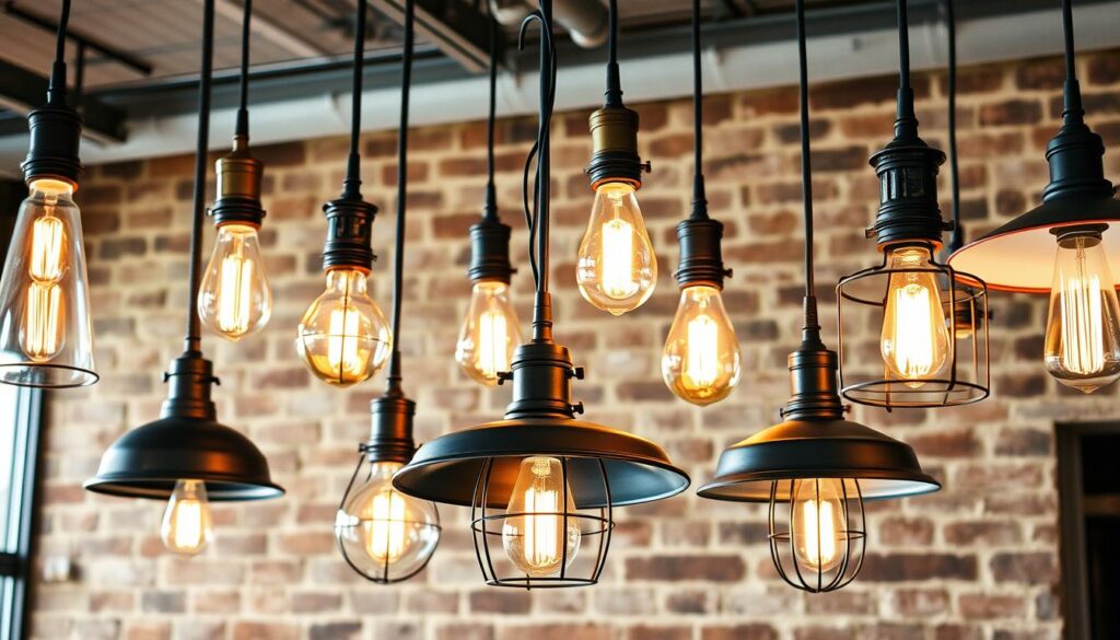 Industrial pendant lighting fixtures