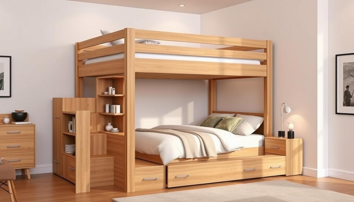 Space-Saving Full Over Queen Bunk Beds: Modern Magic