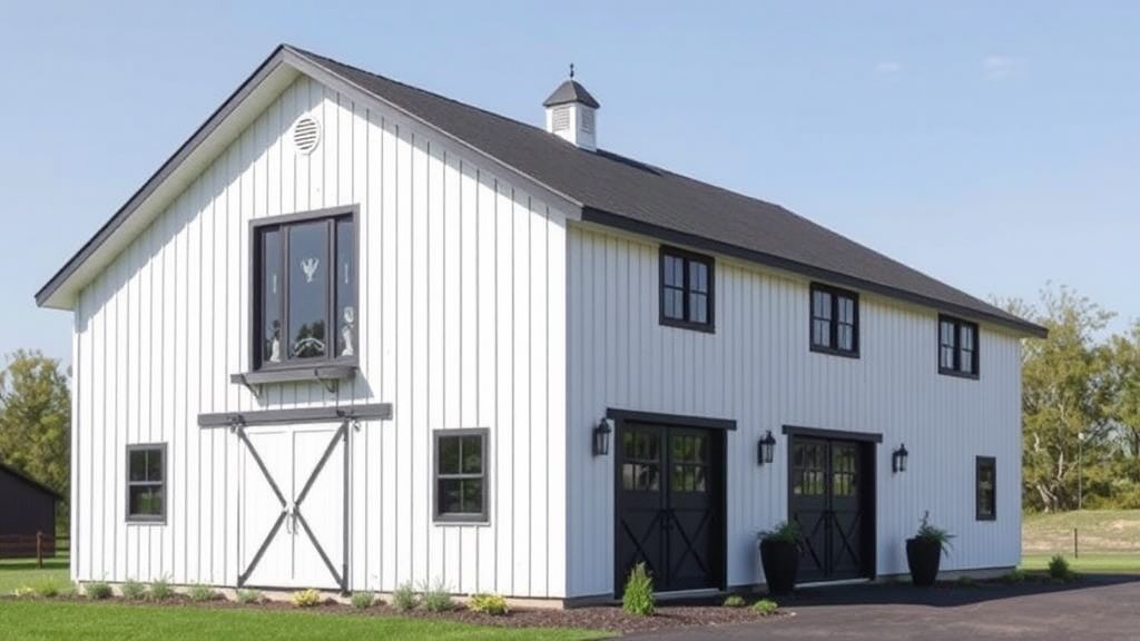 Modern farmhouse aesthetic with a barn design