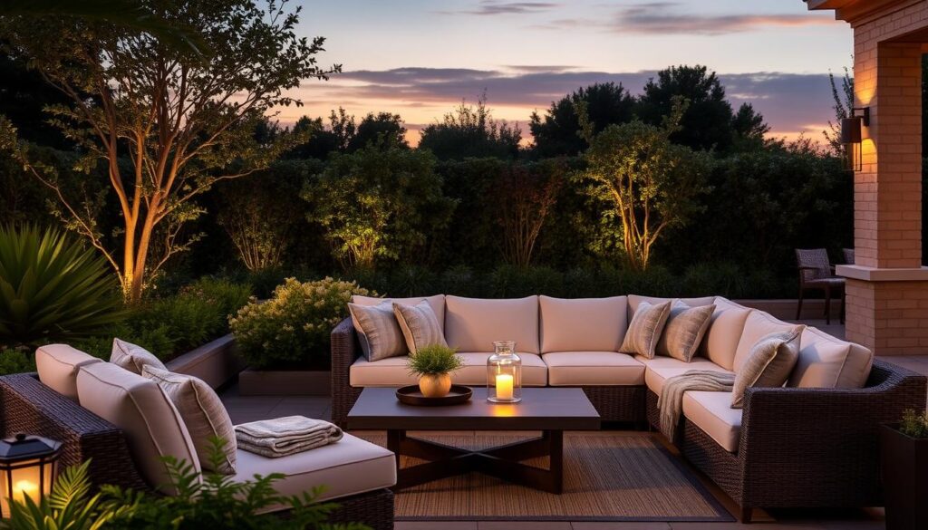 Outdoor space design with Sasha seating group