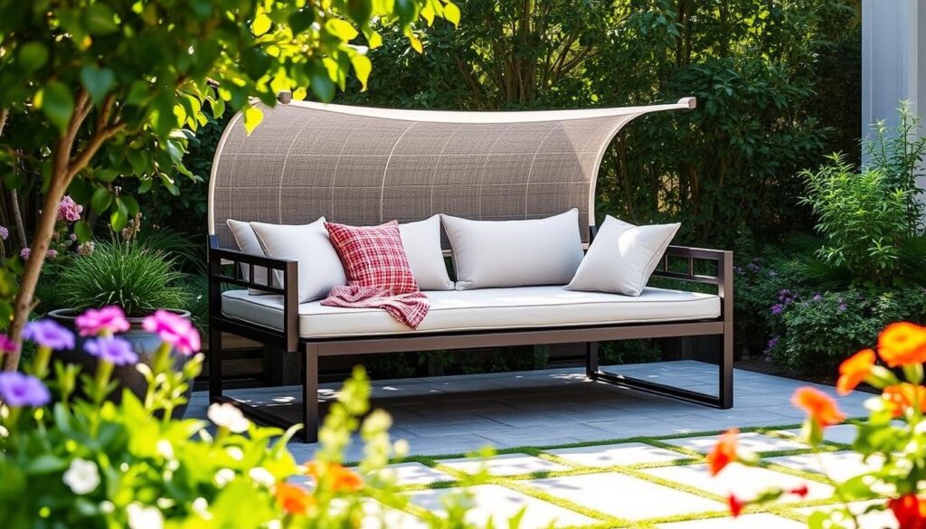 Outdoor versatility of George Oliver Decambra Sling Daybed