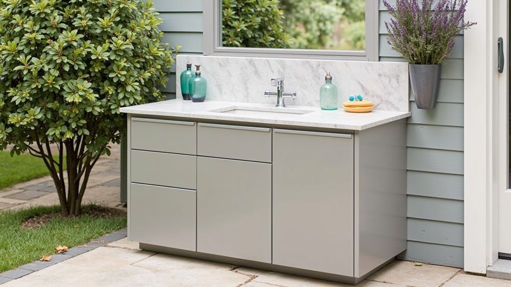 Outside Sink Cabinet Bringing Indoor Convenience Outdoors