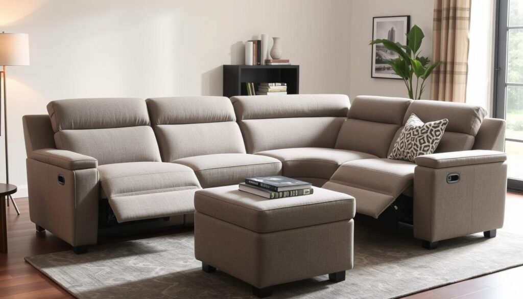 Power reclining sectional chaise