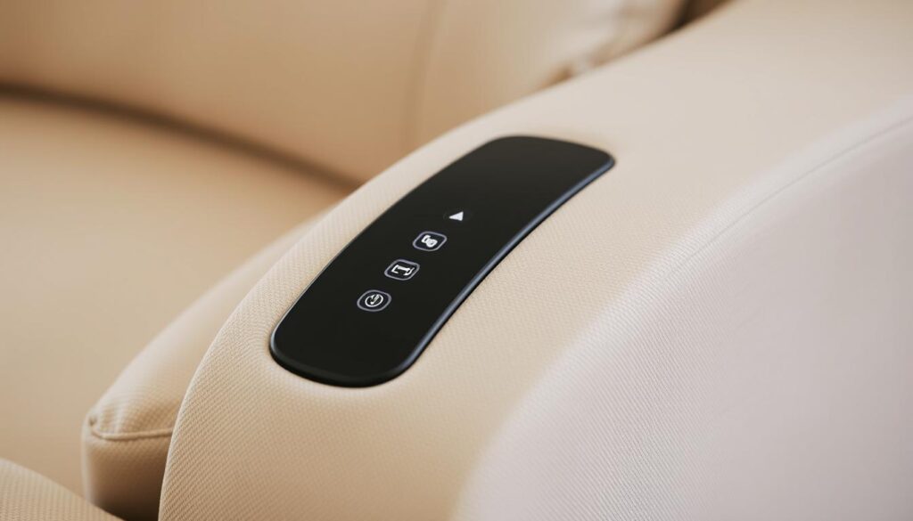 Power reclining sofa controls