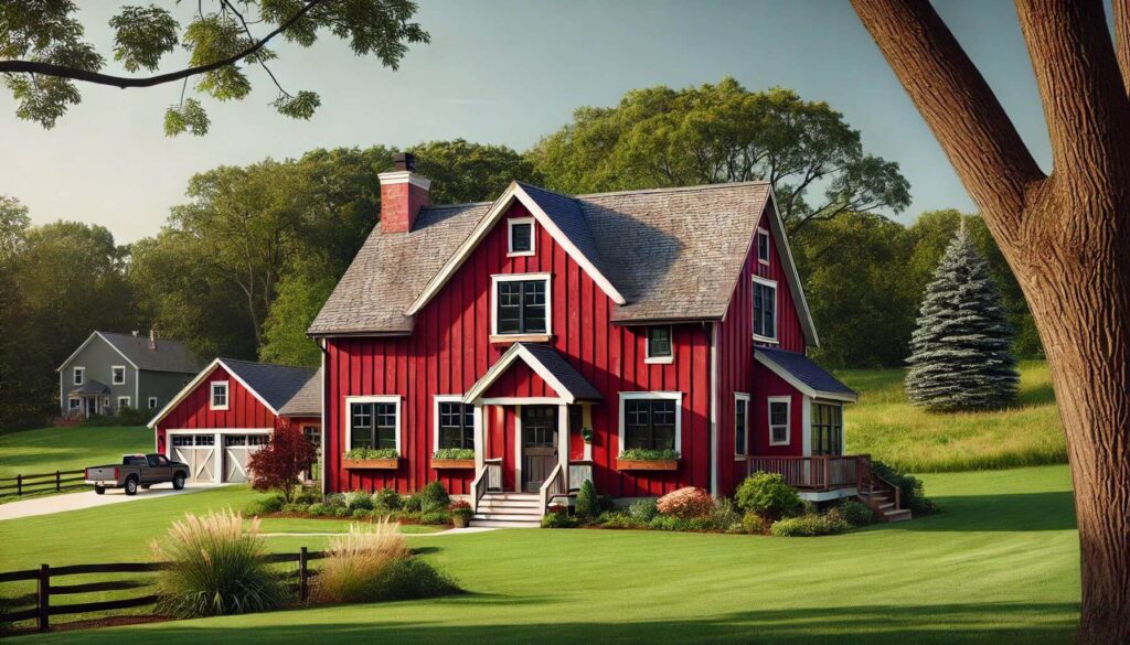 Rustic Red Barn-Style Siding