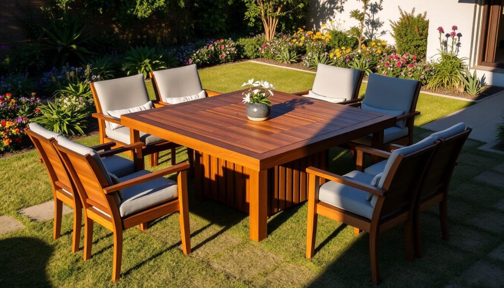 Square outdoor dining set