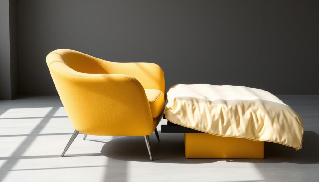 Yellow chair bed dimensions