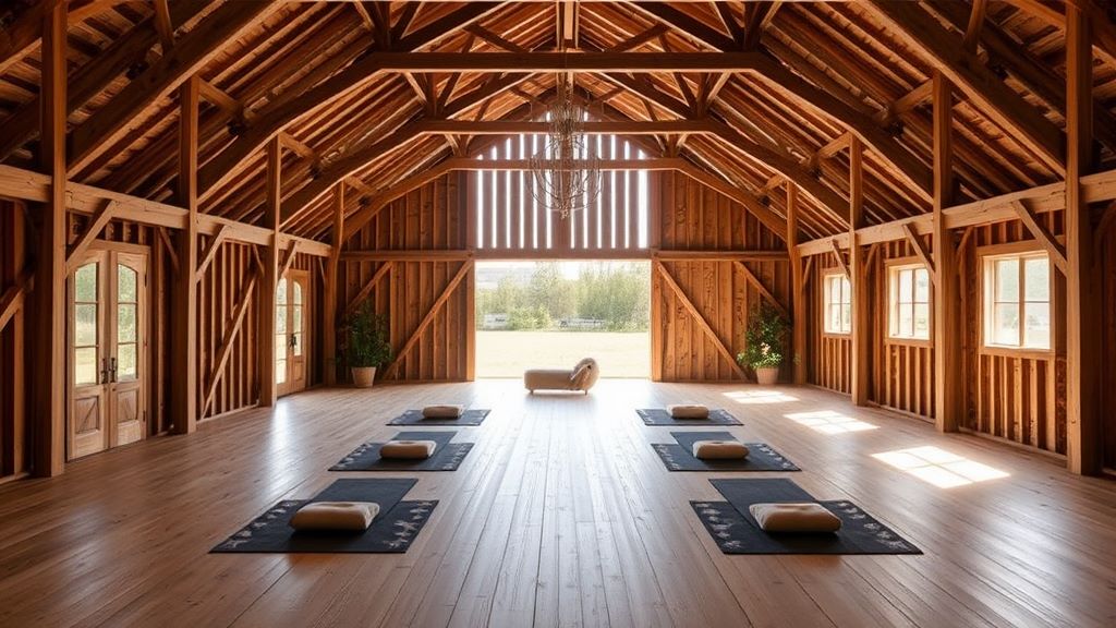 Yoga and wellness barn design