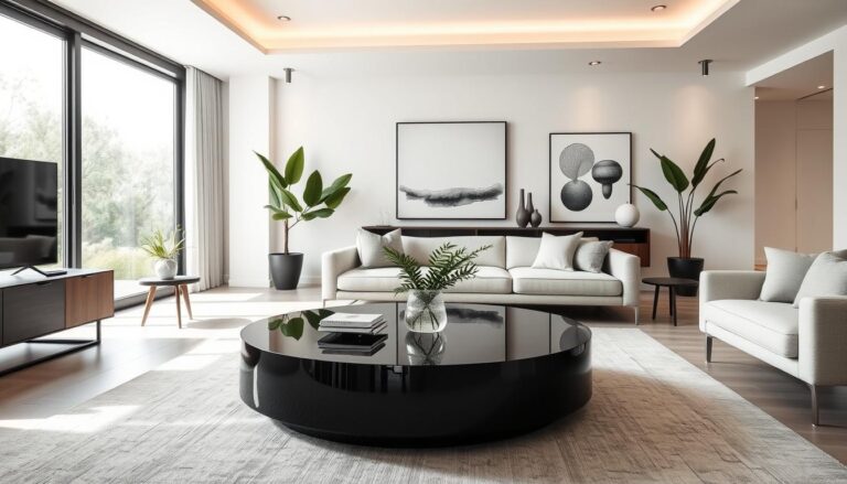 black round coffee table