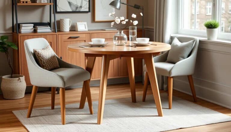 extendable small round wood dining table for 2