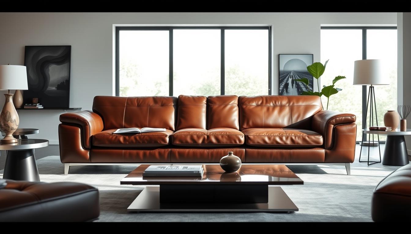 peale italian leather sofa