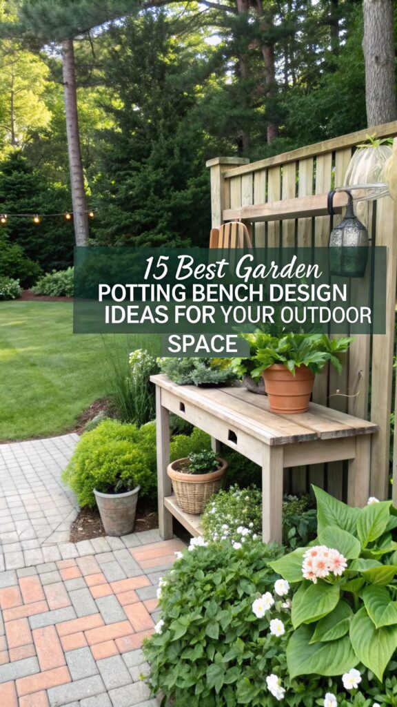 15 Best Garden Potting Bench Design Ideas for Your Outdoor Space pinterest