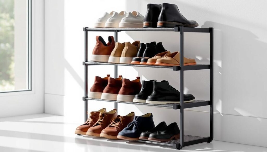 2-shelf stackable shoe rack