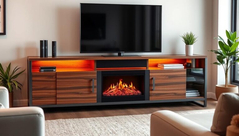 80 inch tv stand with fireplace