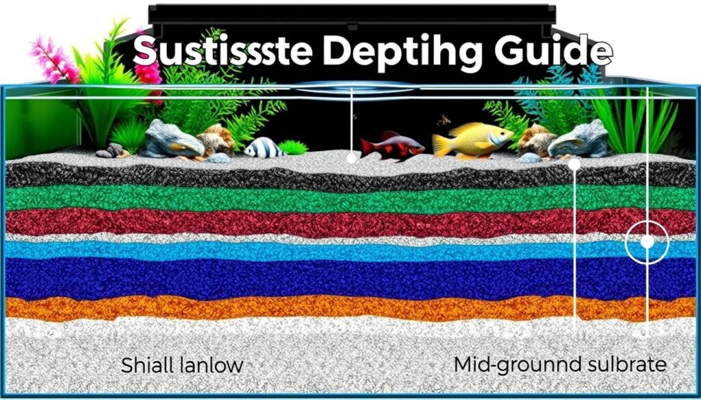 Aquarium substrate depth guide