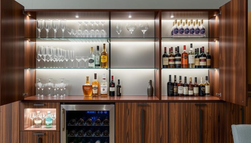 Bar organization and glassware storage