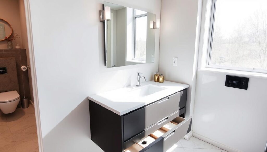 Bathroom vanity installation