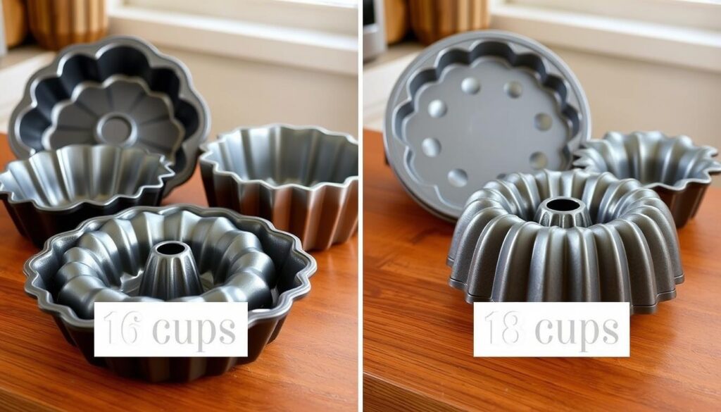 Bundt pan sizes comparison