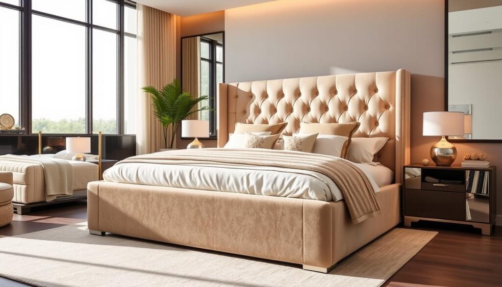 California King Upholstered Bed