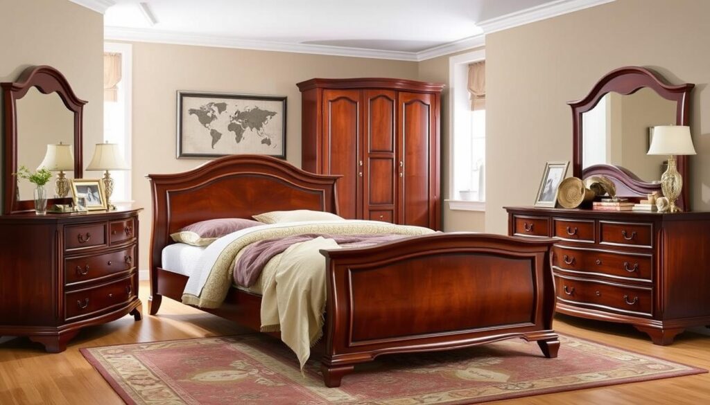 Cherry bedroom set dimensions