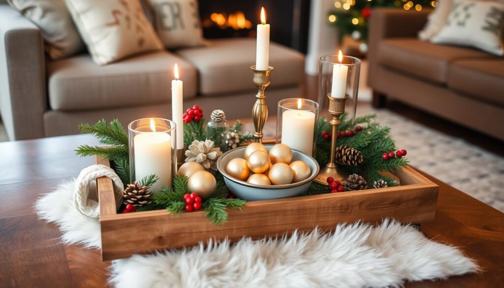 Christmas coffee table centerpiece