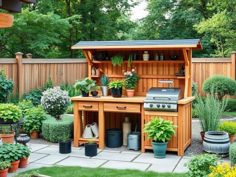 Garden Potting Bench: 15 Ideas How to Design Outdoor Space