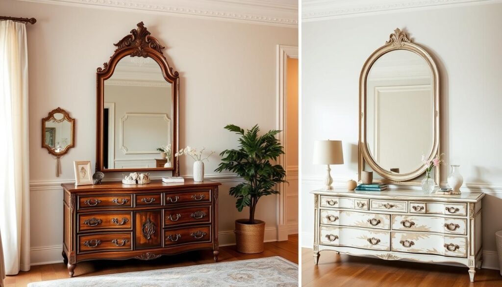 Classic dresser mirror configurations