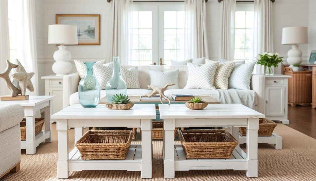 Coastal end tables arrangement