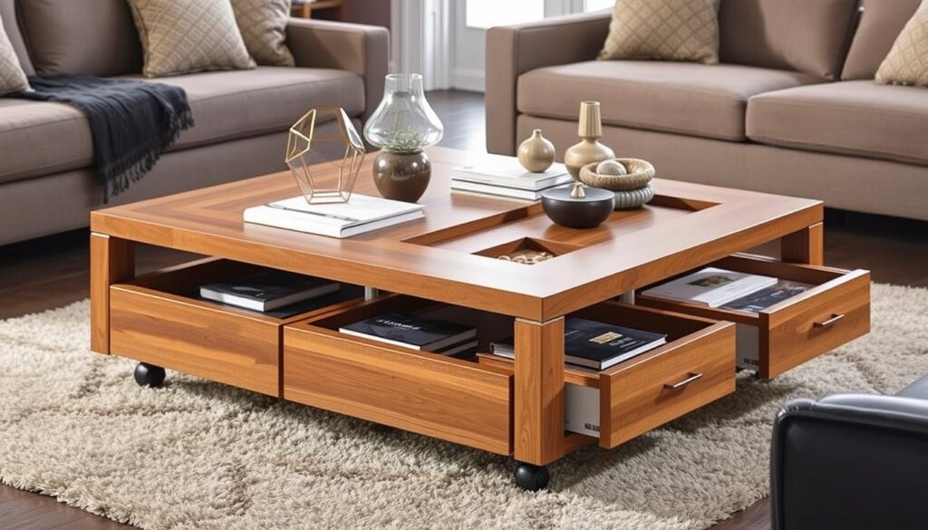 Coffee table storage solutions