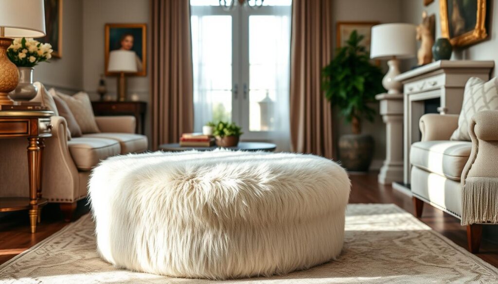 Comfortable ottoman with foam-filled seat