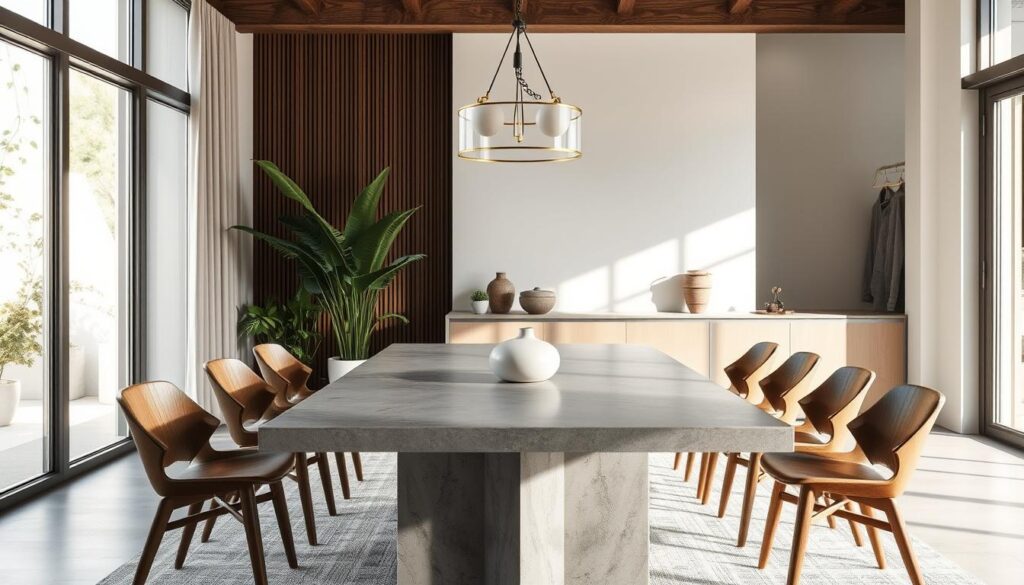 Concrete top dining tables styles